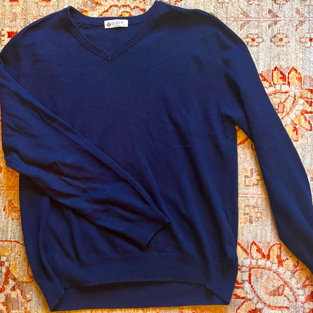 J. Crew Cotton-Cashmere V-Neck Sweater